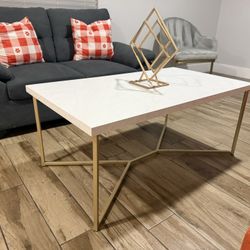 Walker Edison Modern Faux marble Faux White Marble 42-in W x 18-in H