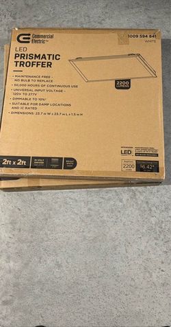 Commercial Electric 2x2 LED Prismatic Troffer 2200 Lumens
