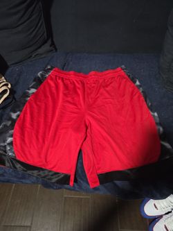 Red and Black Mesh And 1 Shorts