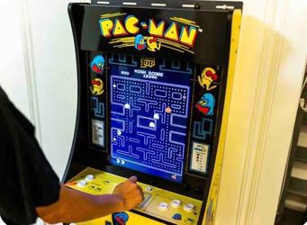 Arcade1Up Pac-Man Countercade Arcade Machine with 3 Retro Games & 7" LCD Monitor