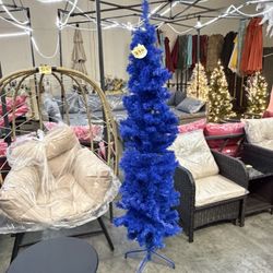 New 6 FT Tinsel Tree Slim Pencil Christmas Tree (light And Decor Not Include)