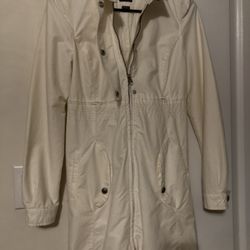 Armani Exchange New Ladies Small Off White Coat