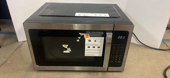 Vissani Black Stainless Steel Microwave