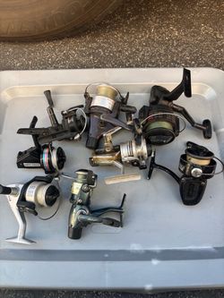 Lot of 8 Vintage Spinning Fishing Reels – Shakespeare, Ryobi & More