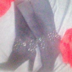 Womens Impo Orietta Black Knee Heel Boots