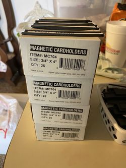 Magnetic Cardholders For Metal Shelving