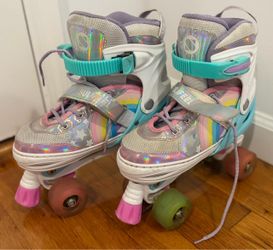 SULIFEEL Adjustable Light-Up Roller Skates – Size Large (3Y–6Y)