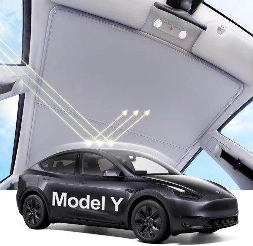 krladetn Roof with Windshield Sun Shade for 2020-2024 Tesla Model Y New