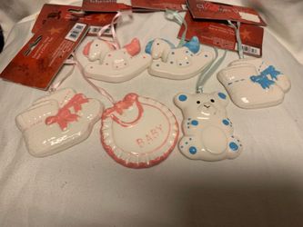 Baby Boy And Girl Ornaments