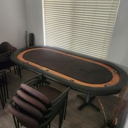 FINAL CUSTOM POKER TABLE  w/  38 Chairs Heavy Duty
