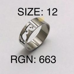 Stainless Steel Ring Band: Size-12/RGN-663
