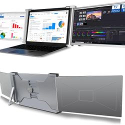 15 Inch Triple Portable Monitor FHD 1080P HDR IPS Laptop Monitor Screen Extender for Dual Monitor Display, for 15"-17" Laptop & Switch/Xbox, Support W