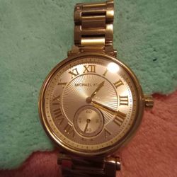 Michael Kors Watch-gold w/Sub Dial