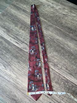 Vintage Burgundy Golf men's necktie