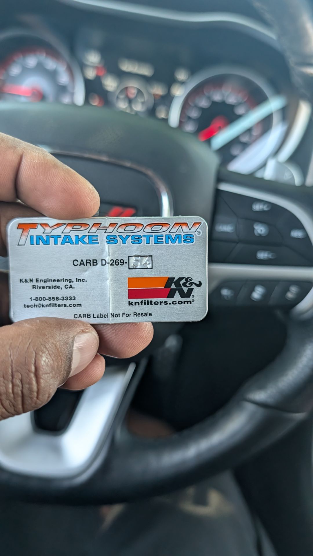 K&N typhoon intake carb code
