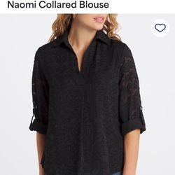 Black Collard Blouse Medium