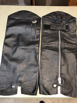 Real leather Harley Davidson half chaps