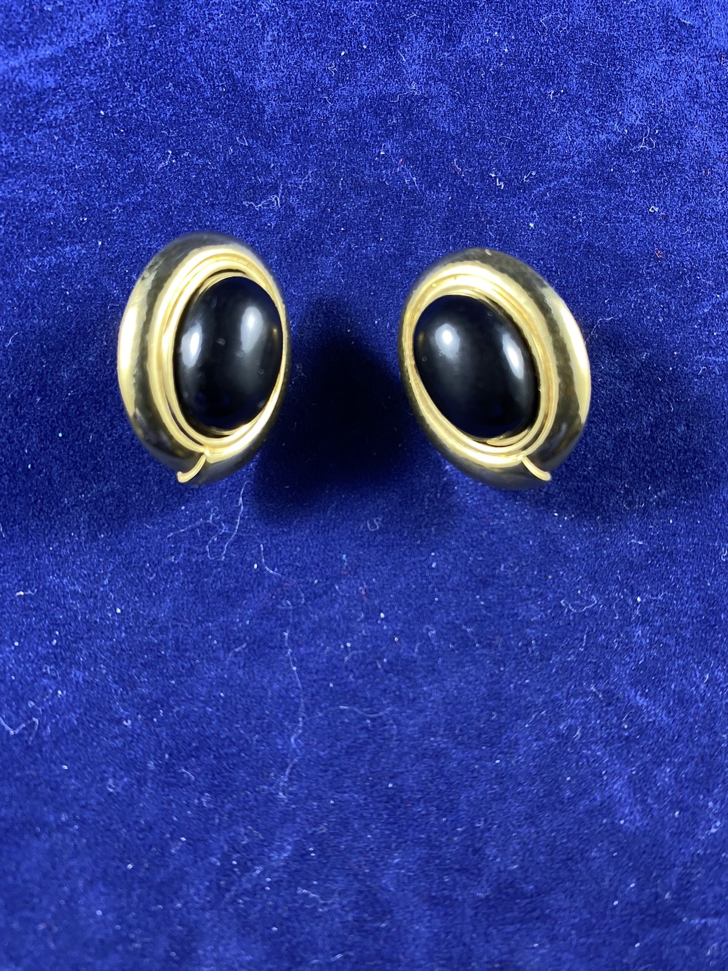 Vintage Black and Gold Earrings