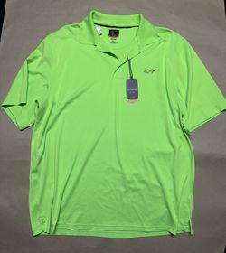 Greg Norman Tasso Ella Five Iron Men's Golf Polo Shirt XL Bitter Lime NEW!
