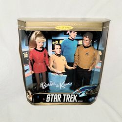 MATTEL STAR TREK BARBIE AND KEN DOLL SET DAMAGED BOX