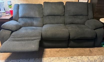 Ashley , Dark Charcoal Reclining Sofa and Loveseat