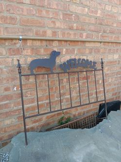 Brand New Wrought Iron Garden Fence panel Decorative WELCOME  greeting