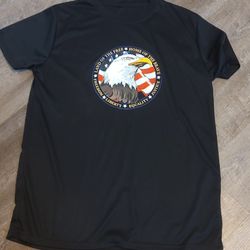 Adult large Land of the Free Home of the Brave Shirt 