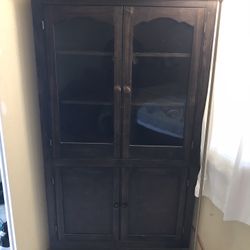 Antique Corner Hutch