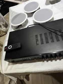 Rockville Multi-Zone Amplifier with Ceiling Speakers