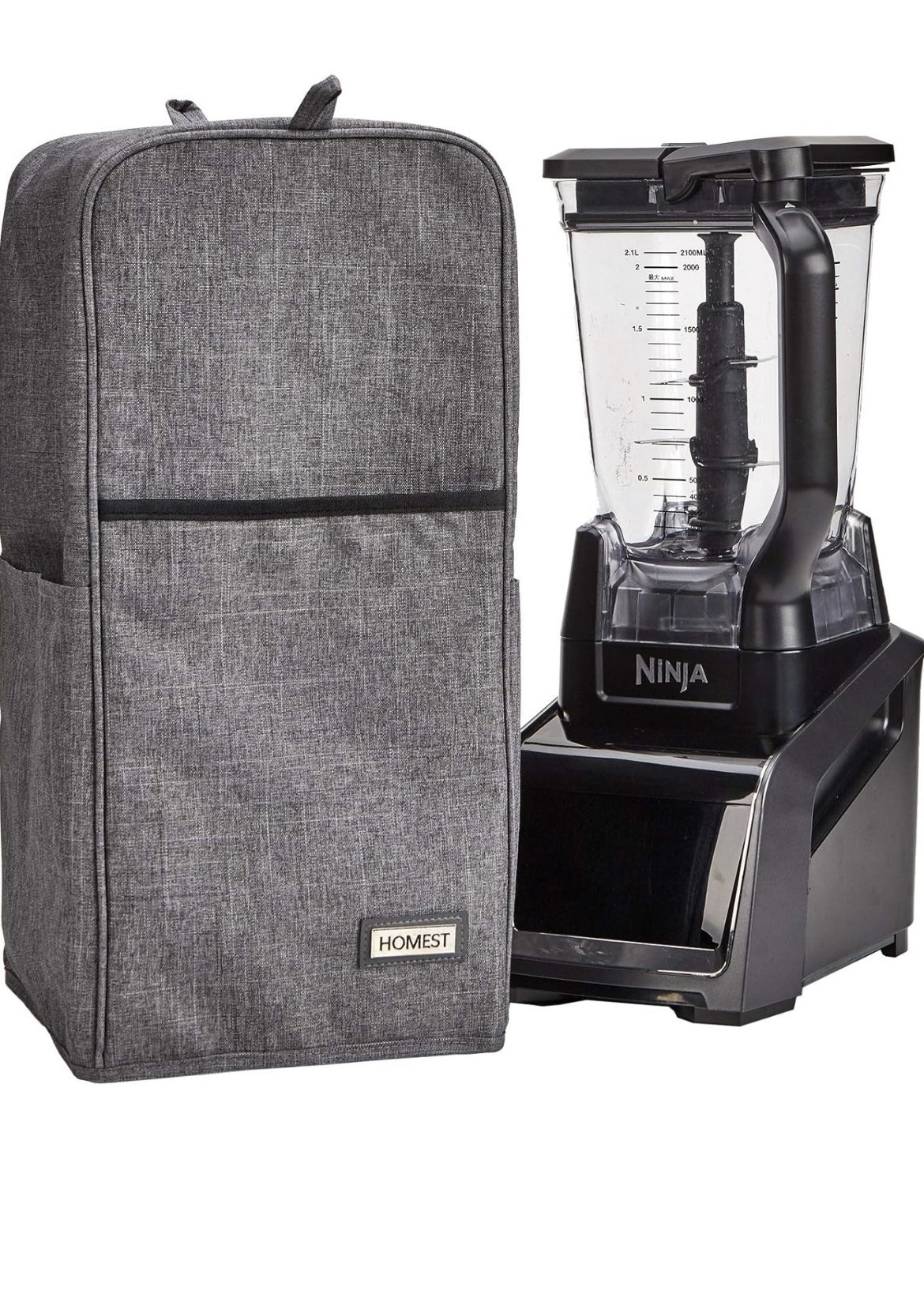 Blender Dust Cover with Accessory Pocket Compatible with Ninja Foodi, Grey