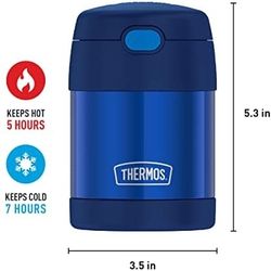 Thermo With Spoon. Navy Blue