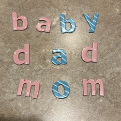 300 Cardboard Letters, Pink And Blue – New