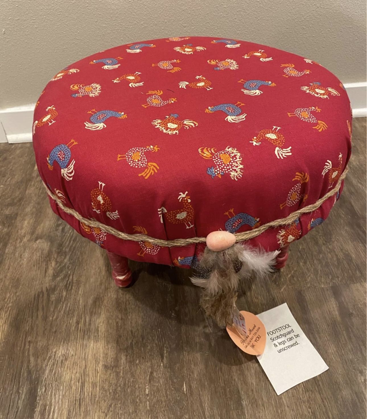 country chicken fowl hen foot STOOL ottoman