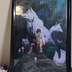 Framed Princess Mononoke Fan Art