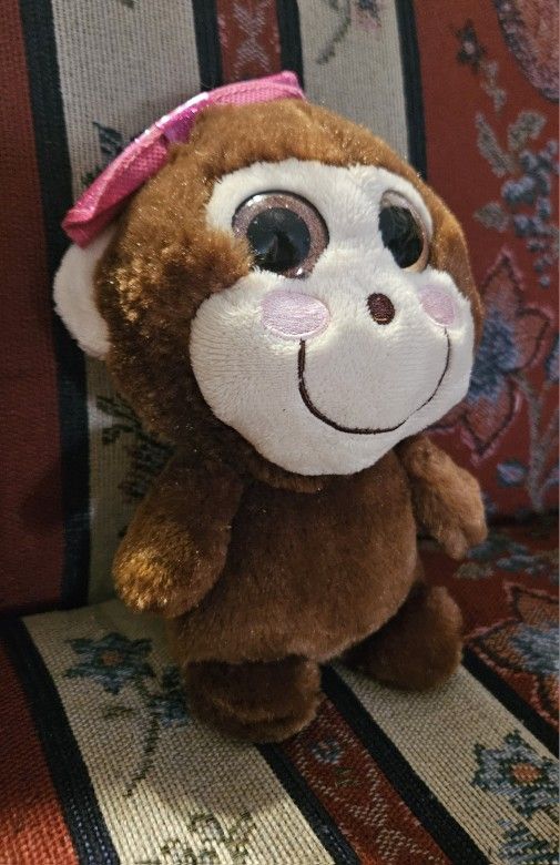 VALENTINES DAY BROWN MONKEY STUFFED PLUSH ANIMAL TOY