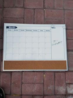 Dry erase calender