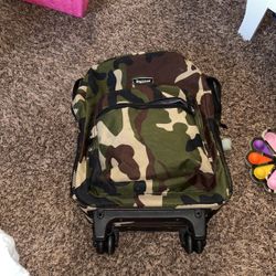 Camouflage Rolling Backpack 
