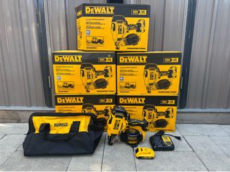 Dewalt 15° Coil Roofing Nailer Kit Battery 2.0 Charger And Tool Bag