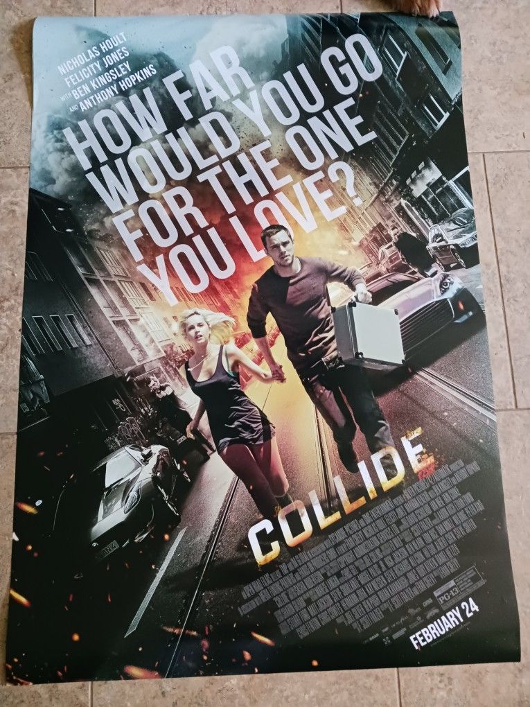 Collide - Movie Poster With Nicholas Hoult And Felicity Jones