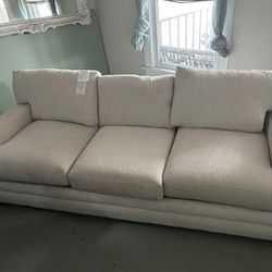 White Large, Soft Sofa.