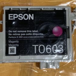 EPSON T0603 Magenta Ink Cartridge~NEW/Sealed, Open Box, Retail Box Unavailable