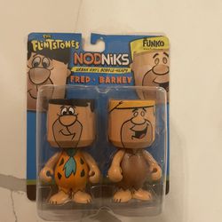 Nodniks (Hanna Barbera) The Flintstones - Fred And Barney Vinyl Figure 2 Pack -Rare 
