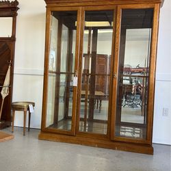 Antique  Beveled Glass Cabinet