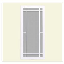Unique Home Designs 36 in. x 80 in. Napa White Outswing Vinyl Hinged Screen Door
