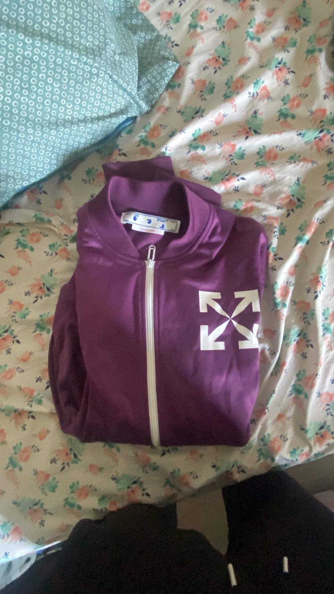 Off White Zip Up Jacket