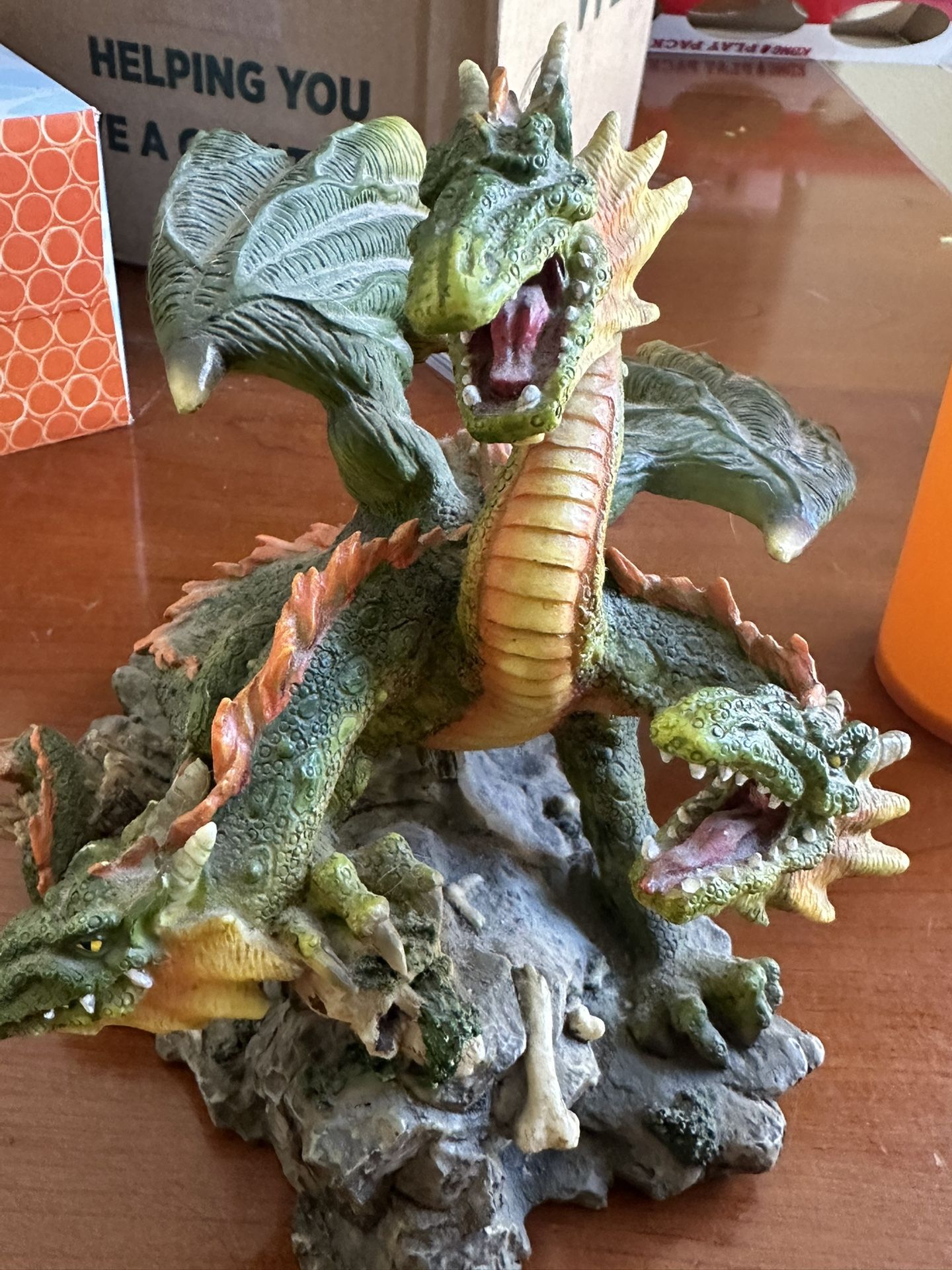 3 Headed Dragon Statue