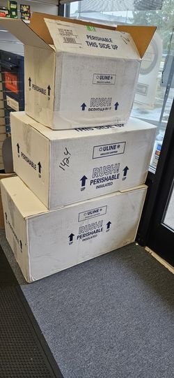 Free Boxed Styrofoam Coolers Various Sizes