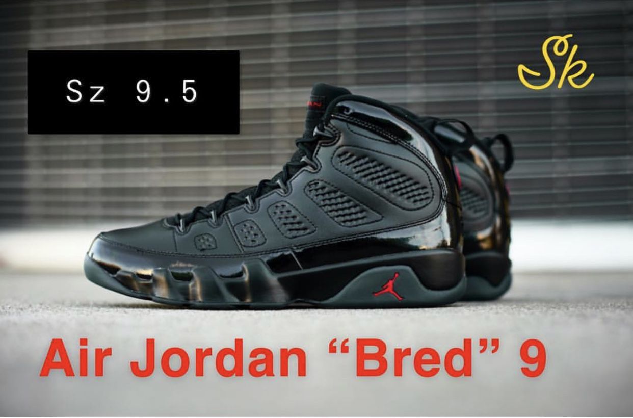 “Bred” Jordan 9 BRAND NEW Sz 9.5