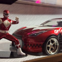 Power Ranger Red Ranger Jada 1/24 Nissan Gtr 
