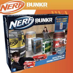 Nerf Bunker Battle Zone Set With Zombie Goal
